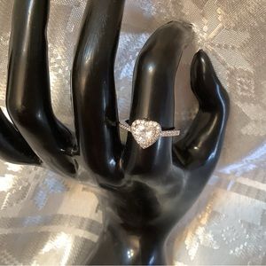 Ring Fashion Jewelry Heart Shape Clear  Stones